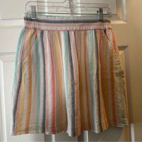 NWT✨ Loft Outlet Pastel Rainbow Striped Skirt 🌸🌈 - Picture 1 of 9